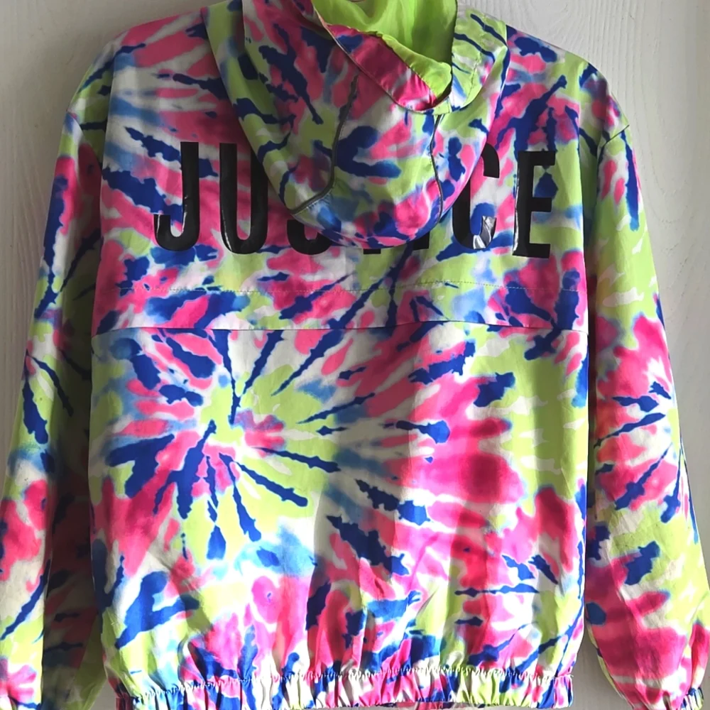 ⭐️ Host Pick ⭐️Justice | Tie-Dye Colorful Hooded Raincoat - Picture 5 of 8